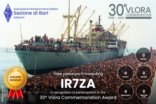 A.R.I. Bari - 30° Vlora Commemoration Award - 1